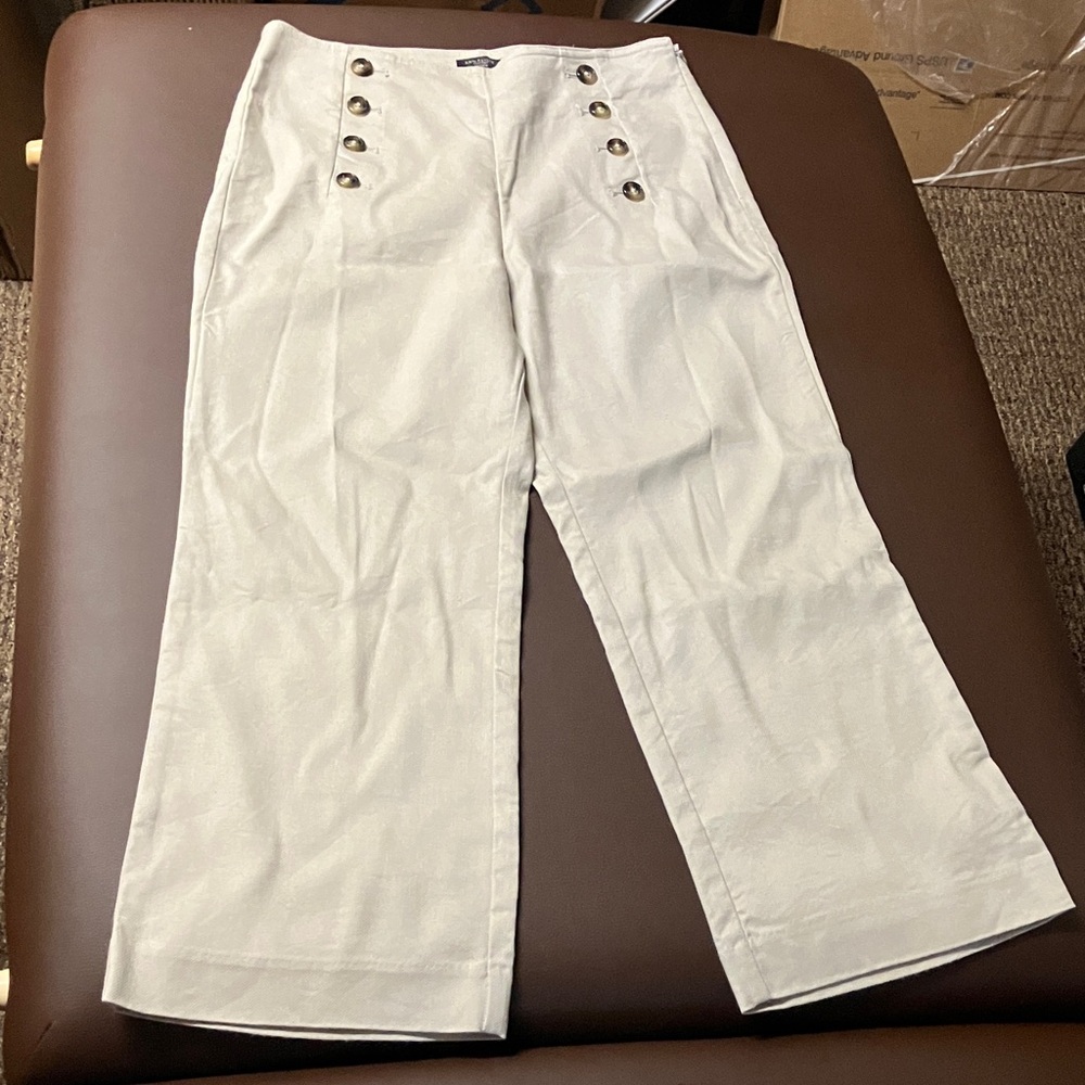 Ann Taylor Light khaki Wide Leg Trousers